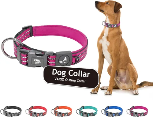 Miniatura 10 de KZV006-03M Collar de perro reflectante para perros pequeños, medianos y grandes