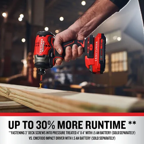 Miniatura 3 de CRAFTSMAN Destornillador de impacto inalámbrico V20, 1/4 de pulgada, solo herramienta desnuda (CMCF813B)