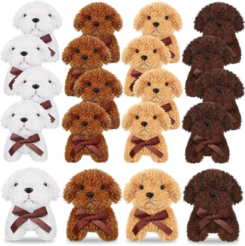 Miniatura 8 de Sosation 20 piezas de 4.72 pulgadas Mini cachorro de peluche adoptar un cachorro de perros pequeños empujadores pequeños regalos de fiesta