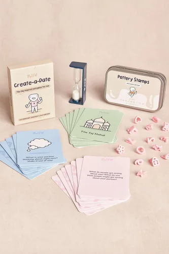 Miniatura 5 de Pott'd Arcilla que se Seca al Aire para Adultos Edición Especial Noche de Cita. Kit de Cerámica Casera para Principiantes para Adultos. Kit