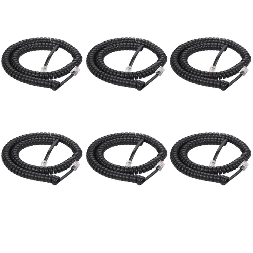 Miniatura 8 de Vthahaby Paquete de 2 cables de teléfono para línea fija, longitud máxima estirada de 8 pies (sin enrollar)/1.4 pies (enrollado), cable RJ9 4P4C
