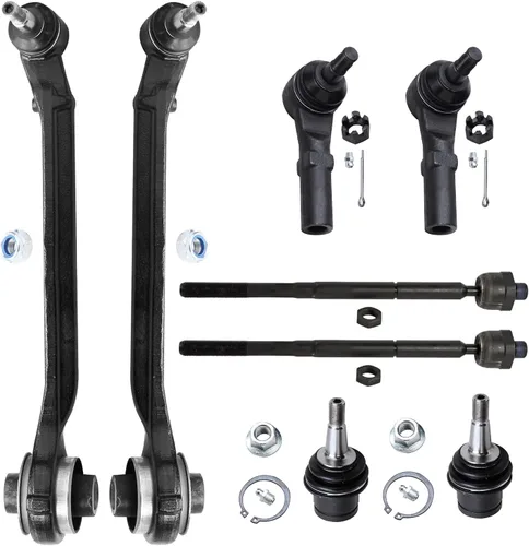 Miniatura 401 de Detroit Axle - Kit de brazos de control de extremo delantero de 8 piezas para Dodge Dakota 00-04, Durango 00-03, 4 brazos de control superior e