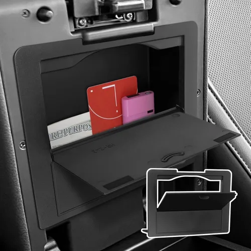 Miniatura 16 de Organizador de Monedas para Consola Central Compatible con Toyota 2016-2020 2021 2022 2023 Tacoma, Accesorios ABS, Portavasos, Caja de Almacenamiento