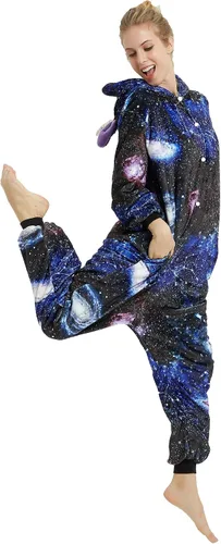 Miniatura 5 de Mameluco de Navidad para adultos, disfraz de unicornio para mujer, pijama de Halloween