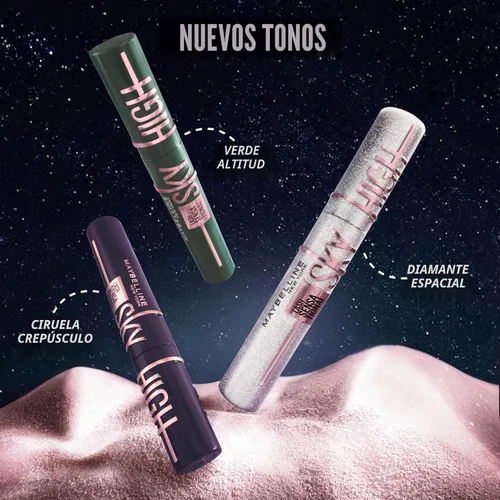 Miniatura 6 de Máscara de pestañas Maybelline Lash Sensational Sky High lavable, voluminizadora, alargadora, definidora, rizador, multiplicadora, fórmula de Azul