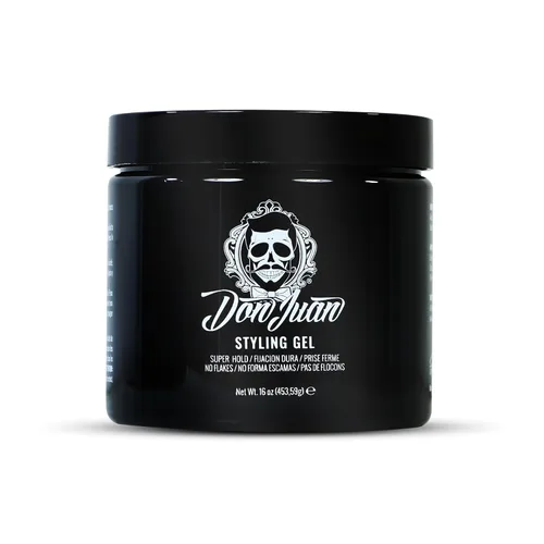 Don Juan Gel para peinar el cabello, fijación fuerte, fórmula que no se descama, aroma de brisa marina de verano, 16 onzas