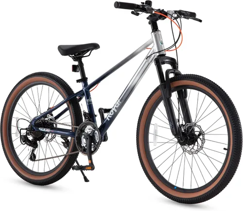 Miniatura 11 de RoyalBaby Bicicleta de montaña para niños y niñas, bicicleta ultraligera de aluminio con ruedas de 20 a 26 pulgadas para niños de 6 a 14 años