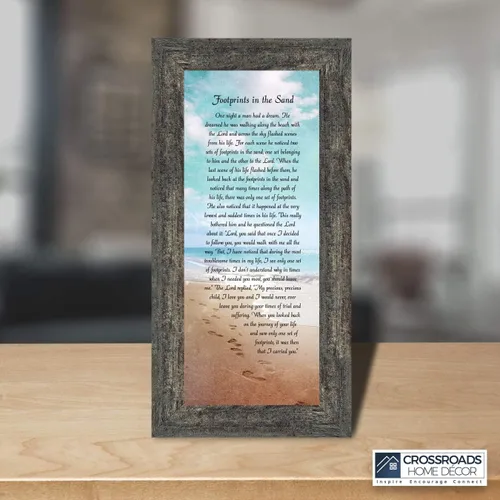 Miniatura 4 de Huellas en la arena inspirador arte de pared, decoración de playa, regalos cristianos para mujeres y hombres, decoración de pared cristiana, Get