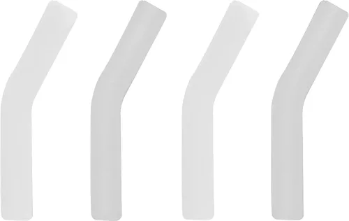 Miniatura 8 de Zibtes - 4 puntas de silicona para pajitas - Fundas de goma de metal de grado alimenticio para pajitas solo para popotes de acero inoxidable de 1/3