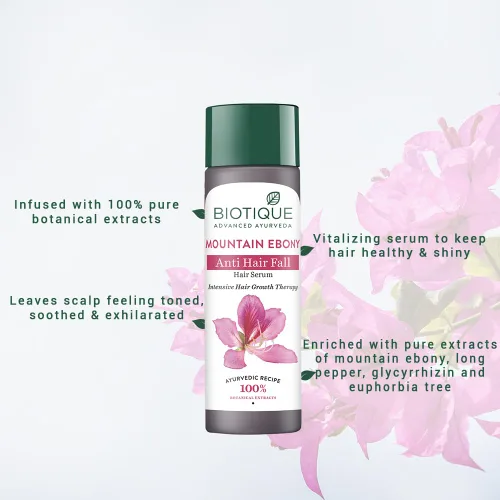 Miniatura 3 de Biotique Bio Mountain Ebony Vitalizing Serum Para Cabello Intensivo Caído