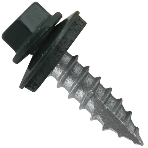 Miniatura 14 de HERR #14 CHARCOAL Tornillo de techo de chapa metálica de cabeza hexagonal: 250 tornillos x 1