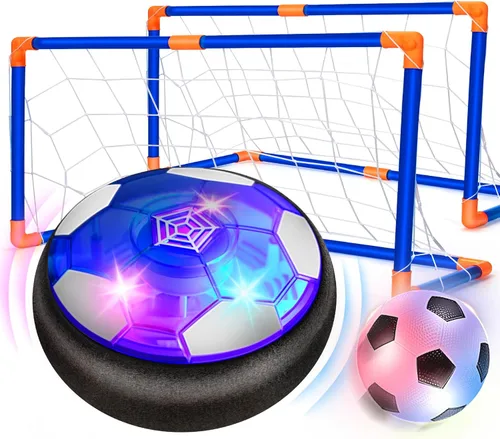 Juego de Pelota de Fútbol Flotante con 2 Porterías, Juguetes de Interior para Niños de 6-8 Años, Regalo de Fútbol para Niños de 8-12 Años, Juegos