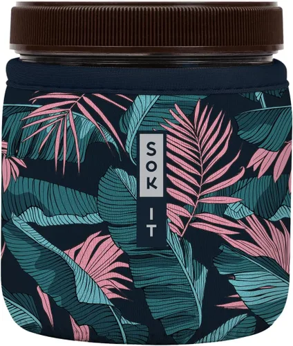 Miniatura 55 de Sok It IceCreamSok - Funda de neopreno aislada (flores abstractas, pintas de helado cónicas)