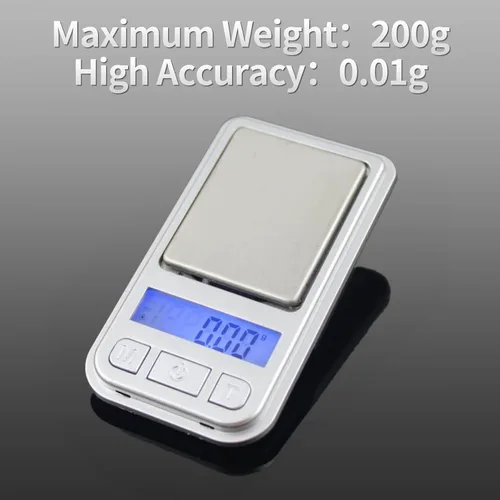 Miniatura 5 de MEIYA Báscula digital de gramo de bolsillo 7.05 oz x 0.00 oz, mini escala digital de gramos para alimentos pequeños, joyas, hierbas, monedas