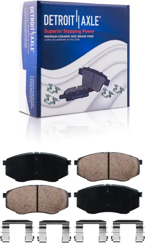 Miniatura 119 de Detroit Axle - Pastillas de freno traseras para Honda Odyssey 2011-2017 Pilot 2007-2013 MDX 2010-2013 ZDX 2010-2013 Pastillas de freno de cerámica