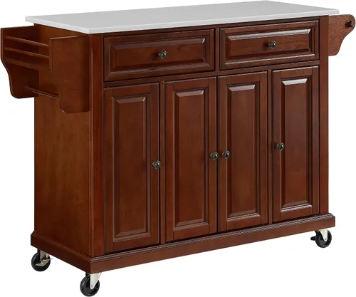 Miniatura 21 de Crosley Furniture isla de cocina con ruedas, Madera, Negro
