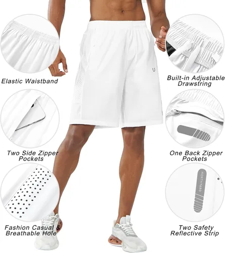 Miniatura 235 de NORTHYARD - Pantalones cortos deportivos para correr para hombres, ligeros, de secado rápido, 7, 5 o 9 pulgadas, para senderismo, deportes, gimnasio