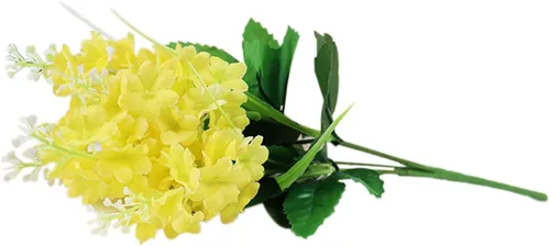 Miniatura 10 de ECYC Ltd Ramo de flores artificiales de jacinto de 13.78 pulgadas, flores de jacinto de seda con tallo de jacinto sintético para decoración de boda