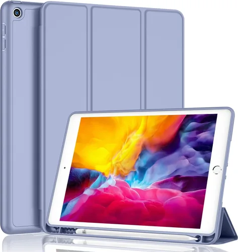 Miniatura 24 de iMieet Funda para iPad 9.7 (modelo 2018/2017, 6ª/5ª generación), funda inteligente con soporte para lápiz y parte trasera de silicona suave de piel