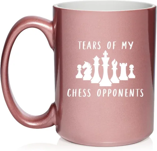 Miniatura 4 de Daylor Taza de café de cerámica con diseño de los oponentes de las lágrimas de mi ajedrez, regalo para ella, él, amigo, compañero de trabajo