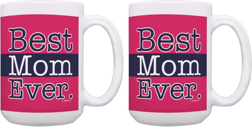 Miniatura 13 de ThisWear Regalo para el día de la madre para mamá, regalo de 11 onzas, taza de café de cerámica con asa, color rosa