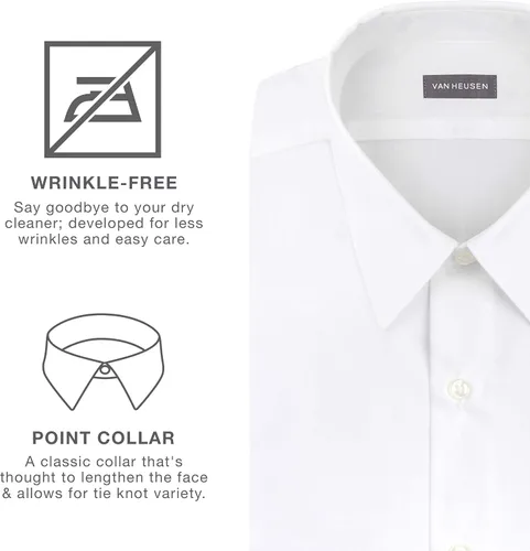 Miniatura 5 de Van Heusen - Camisa de popelina para hombre color sólido ajustado