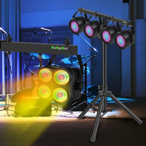 Miniatura 4 de Barra en T de extensión para iluminación DJ, barra transversal de montaje para trípode de altavoz