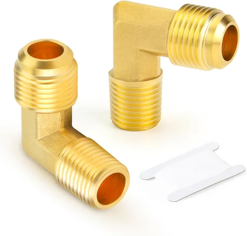 Miniatura 15 de GASHER 5 piezas de accesorios de tubo de cobre con conexión abocinadas de 45 grados, tuerca de 1,27 cm para aire acondicionado, extensión de cobre