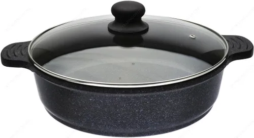 Miniatura 2 de KW QPW28L - Sartén de aluminio fundido con revestimiento de mármol de cerámica, 11 pulgadas