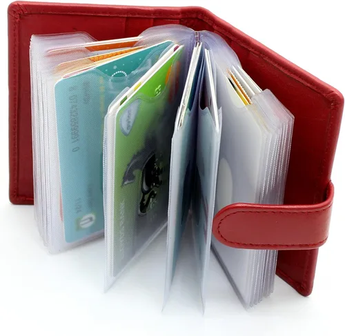 Miniatura 3 de STARHIDE Soft Genuine Leather Compact Credit Debit Card Holder Case with Removable Plastic Sleeves 210