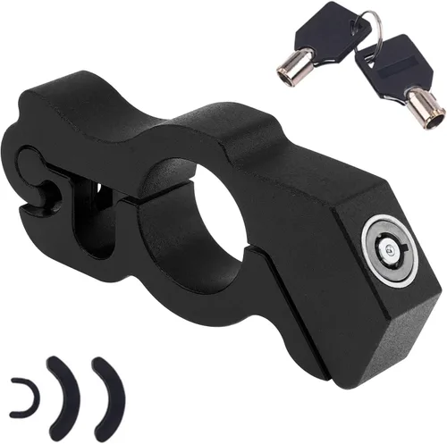 Miniatura 8 de Windance Paquete de 2 cerraduras de seguridad antirrobo para manillar antirrobo para motocicleta con bloqueo de palanca de freno delantero para Negro