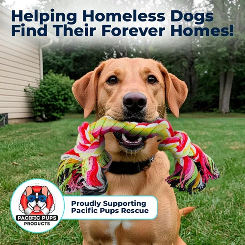 Miniatura 4 de Pacific Pups Products - Juguetes de Cuerda para perro, para masticadores agresivos, juego de 11 juguetes para perros casi indestructibles, juguetes