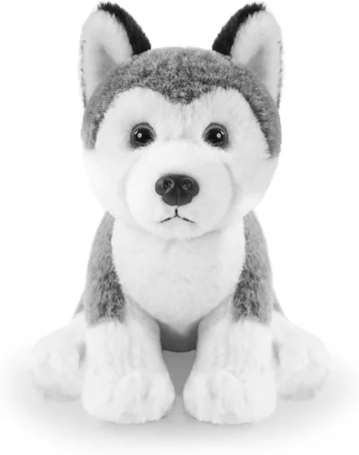 Miniatura 9 de Perro Sentado de Peluche 19 cm Animal de Peluche de Felpa Perros de Peluche Suave y Acogedor Juguetes de Perro para Cumpleaños y Fiesta Infantil