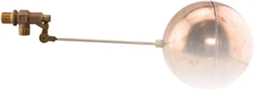 Miniatura 2 de Watts Serie ST750 Válvula de flotador de servicio estándar de bronce de 3/4", entrada y salida NPT macho, brida mecanizada, brazos dentados, sellos