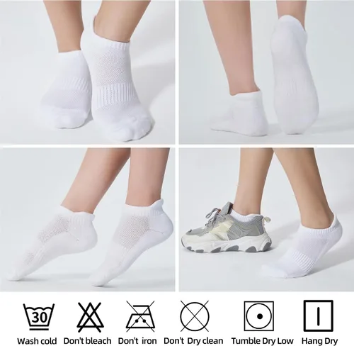 Miniatura 4 de ATBITER Womens Ankle Socks 6 Pairs Cushioned Running Athletic No Show Socks With Tab