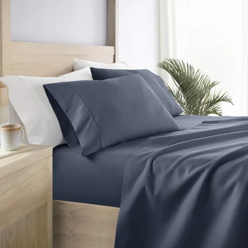 Miniatura 61 de Linen Market Sábanas para cama de tamaño King (azul claro) – Duerme mejor que nunca con estas sábanas King suaves y refrescantes – Bolsillo profundo