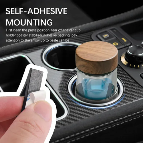 Miniatura 6 de 6 piezas de estabilizador de inserto para portavasos de coche, posavasos antideslizantes de silicona para estabilizador de coche con diseño curvo