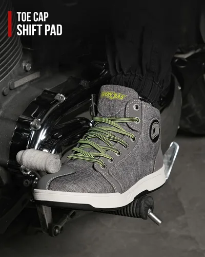 Miniatura 2 de Zapatos de moto para hombre Streetbike Casual Accesorios Transpirable Equipo de Protección Powersport Calzado Antideslizante, 10, gris
