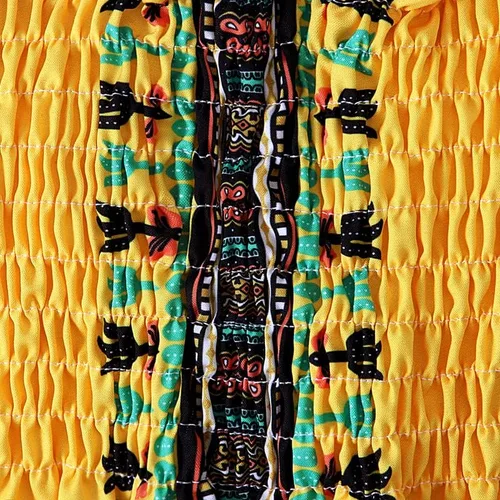 Miniatura 4 de Noubeau Vestido Dashiki africano para niñas pequeñas, vestido de tirantes con volantes, estilo étnico bohemio, ropa de verano para bebé niña
