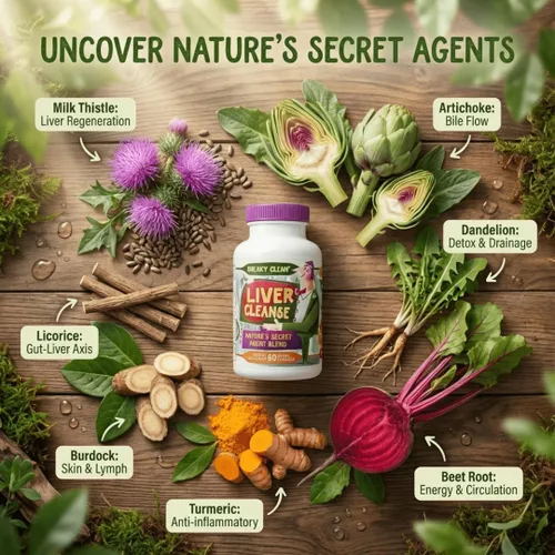 Miniatura 2 de Suplemento de apoyo de limpieza hepática con cardo mariano orgánico - Nature's Secret Agent Blend - 60 cápsulas veganas