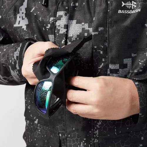 Miniatura 38 de BASSDASH Walker - Chaquetas transpirables e impermeables para pesca y caza con tela exterior silenciosa para hombres y mujeres en 7 tamaños