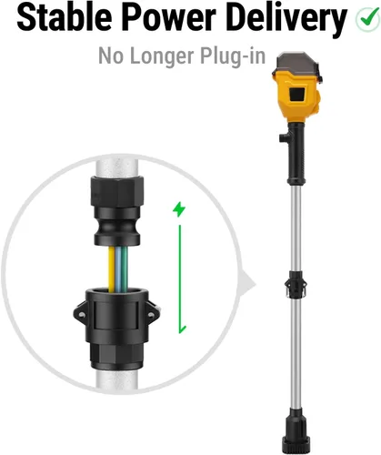 Miniatura 8 de Bomba de transferencia de agua sin escobillas compatible con batería Dewalt 20V (solo herramienta), 720GPH Bomba de agua inalámbrica sumergible