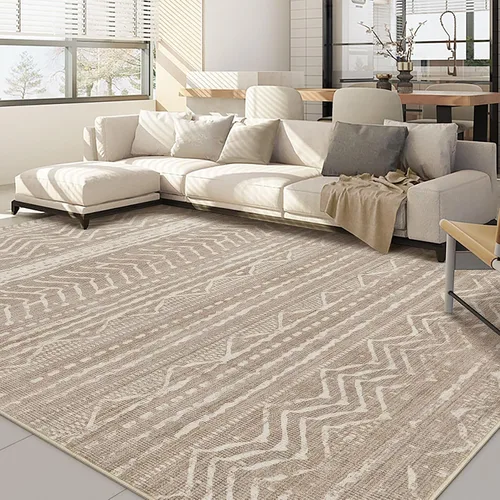 Miniatura 21 de Nakagishi - Tapete de 2 x 3 pies lavable: pequeño y suave de estilo bohemio marroquí neutro, antideslizante, pelo corto, para interiores