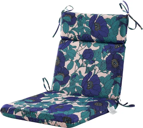 Miniatura 8 de BLISSWALK Cojín para silla de exterior, parte inferior y trasera, cojín de una pieza para silla Adirondack de respaldo alto, cojines de patio