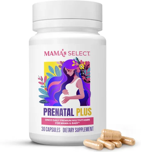 Vitaminas Prenatales de Mama's Select para Mujeres – Libres de Alérgenos, Amigables con MTHFR, Ácido Fólico Metilado y Vitaminas B, Fáciles de