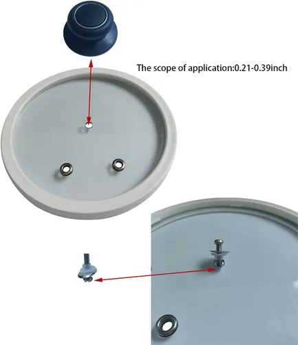 Miniatura 3 de Paquete de 1 perilla superior de repuesto para tapa de olla, resistente al calor, color negro