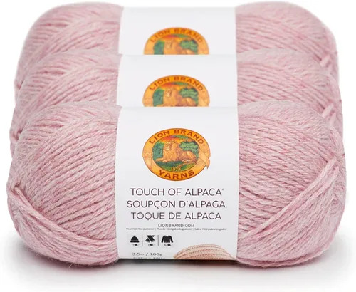 Miniatura 24 de Lion Brand Yarn (1 madeja) Hilo Touch of Alpaca, Carmesí