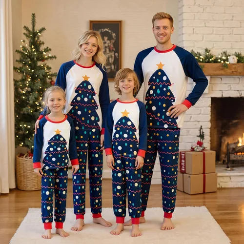 Miniatura 3 de OAKFashion Conjuntos de Pijamas Familiares de Navidad, Pijamas Familiares a Juego de Navidad Ropa de Dormir Pjs