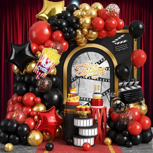 Miniatura 8 de Kit de guirnalda de arco de globos de baloncesto, 103 globos de fiesta de baloncesto, guirnalda de globos naranja y negro para niños y niñas