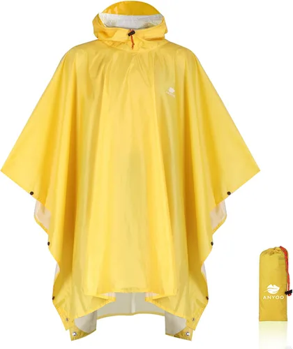 Miniatura 147 de ANYOO Poncho de lluvia con capucha para adultos, impermeable, ligero, para hombres y mujeres, chaqueta de lluvia reutilizable para emergencias al